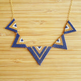 Collier Yuka Bleu marine