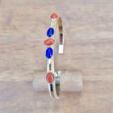 Bracelet Louxor Jaspe rouge & Lapis Lazuli