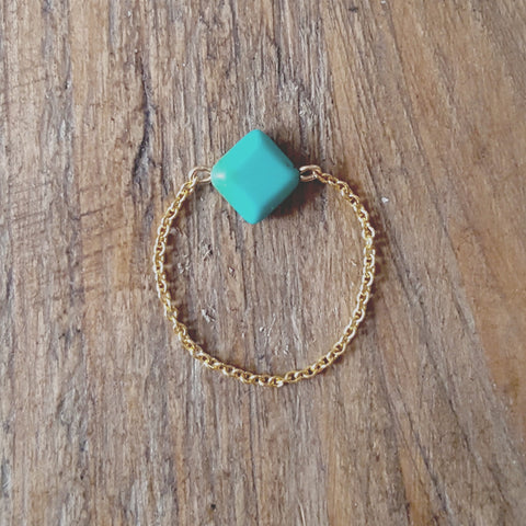 Bague chaine Turquoise