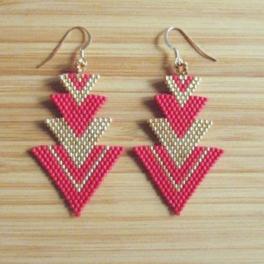 Boucles Hestia Rouge & Or