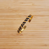 Jonc Kaya Noir et or