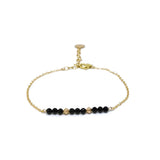 Bracelet perles Agate Noire