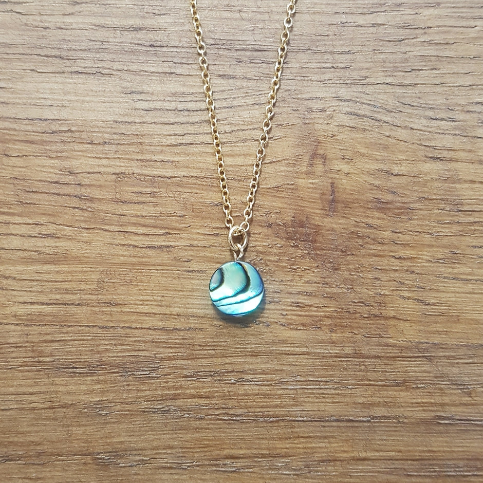 Collier Vintage Avec Pendentif Nacre Abalone - Grand Modèle Élégant - État Impeccable
